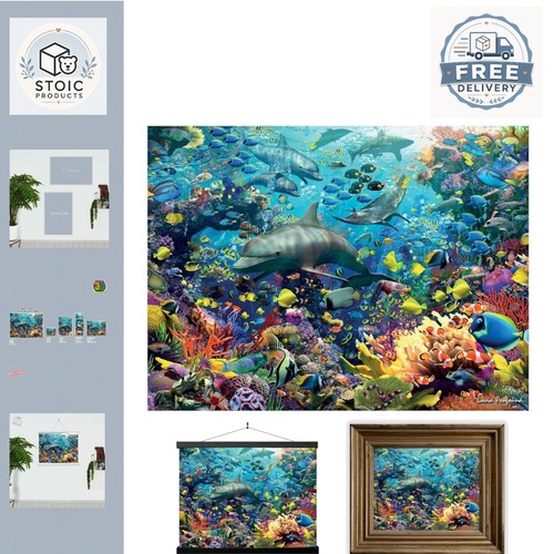 Dolphin wall art - 3d,