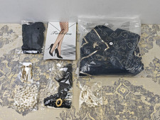 WILDPARTY 1920s Dresses for Women, Flapper Dress with Thin Sleeves Sequins Beads