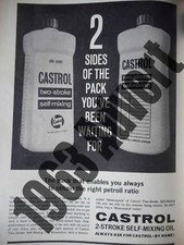 Castrol 2-Stroke Oil 1963 original authentic vintage motorcycle advert