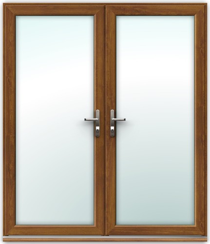Golden oak upvc french - oak,