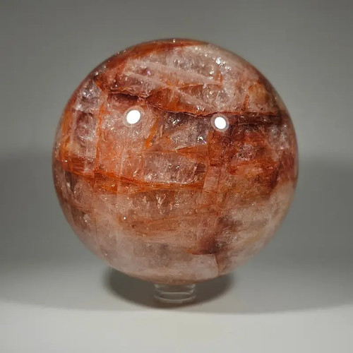 Premium fire quartz sphere - quartz,
