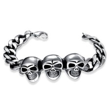 Men Vintage Maya Three Skull