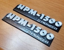 Pioneer HPM-1500 Speaker Badge Emblem Logo Name Plate pair reproduction