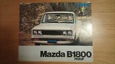 MAZDA B1800 B 1800 Model PE2V7 1769cc Pick-up Pickup Truck UK Brochure 1977