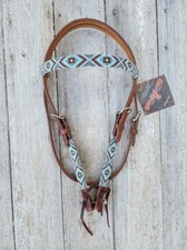Circle Y Infinity Wrap Tack Set Sky Diamond Browband Headstall & Breast Collar