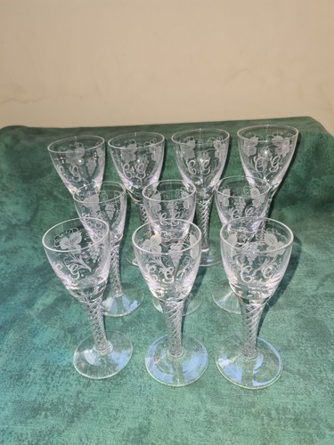 Ten crystal glasses double - ,