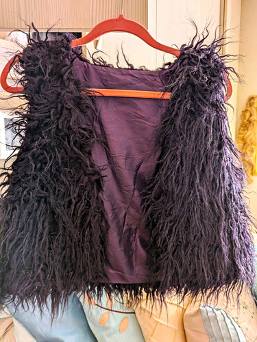 Purple faux fur - faux,