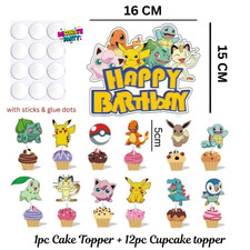 13 PCS/Set Pokemon Cake