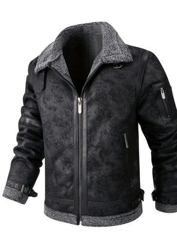 Blaxk shearling style jacket