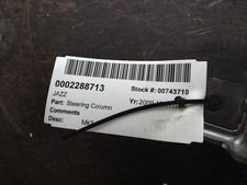  HONDA JAZZ STEERING COLUMN I-VTEC EX I-SHIFT Petrol 53200-TF0-E0307-15