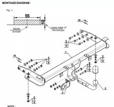 Swan Neck Tow Bar For JEEP