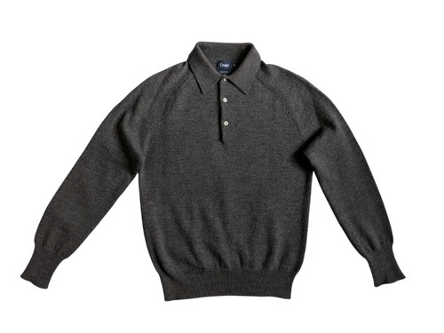 Drake men grey - grey, wool