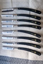 8 Gold Monkey 666 (Gold Dollar) Straight Cut Throat Razors - New Old Stock