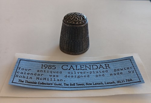 1985 calendar silver plated - 1985,