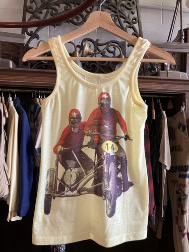 Vintage yellow tank top 1970s - tank,