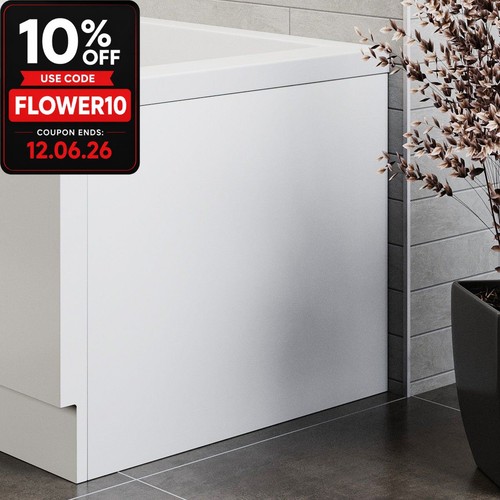 Essentials white acrylic bath - white,