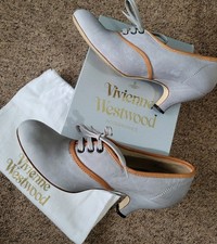 Vivienne Westwood Clara Cusnak Grey Shoe Boots Heels Leather UK Size 6