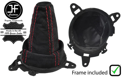Red stitch suede - suede, gear