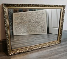 Retro Ornate Gold Mirror Large