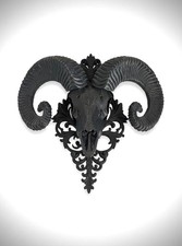 Gothic ram skull wall hanging