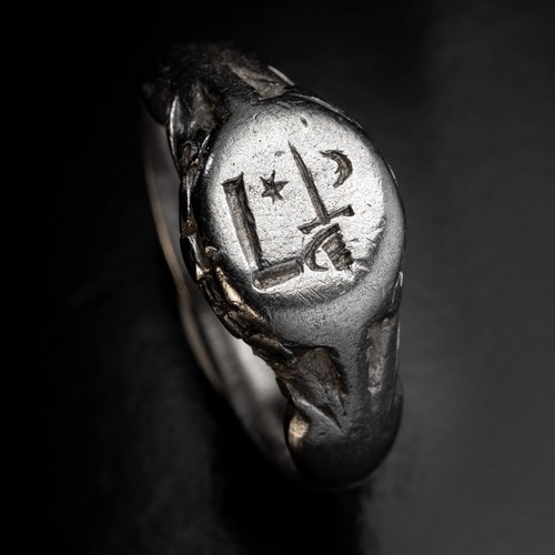 Medieval silver signet - medieval, ring