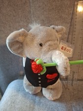 Elliot And Buttons Elephant Plush Theme Love Valentines Used Tag Still Attached