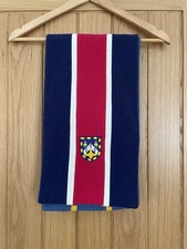 Luke Eyres College University Scarf Pure Wool Blue Red Blue Yellow Stripes