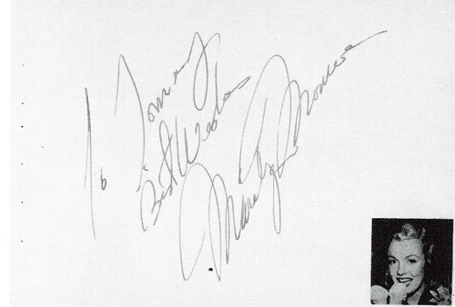 Marilyn monroe signed card - marilyn,
