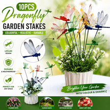 10Pcs Dragonfly Garden Stakes