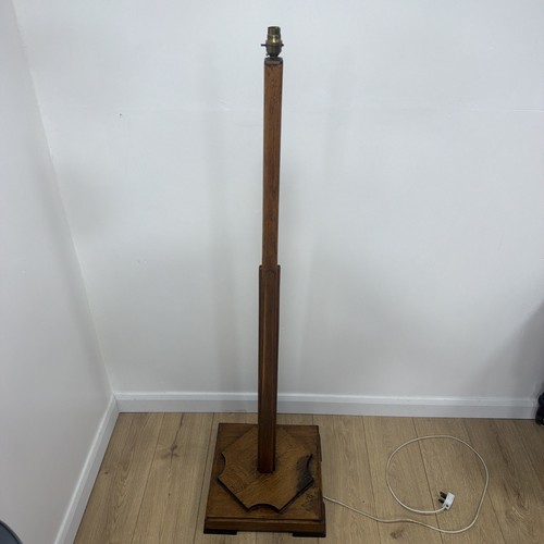 Antique art deco oak standard - deco,