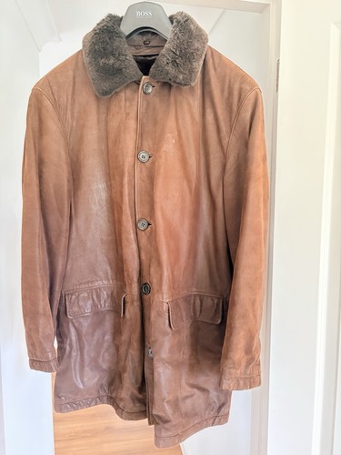 Hugo boss nubuck leather coat - boss,