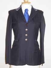 Tagg Fontainbleau Show/jumping Jacket Navy With Blue Pinstripe Sizes UK8-UK14 