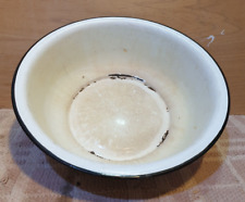 Vintage Round White Metal Enamel Bowl Wash Sink Tub Garden Planter Dog Bath