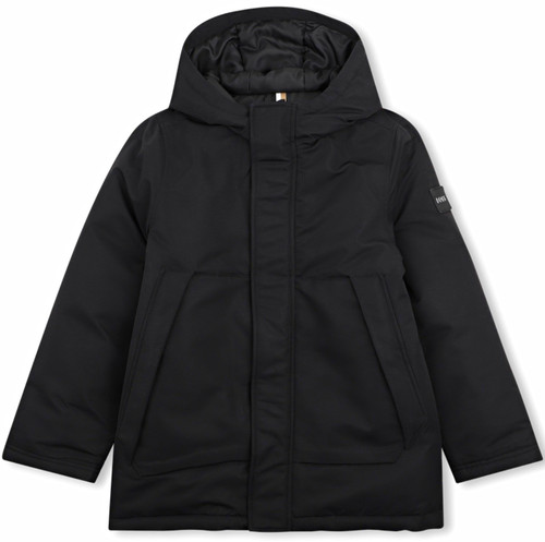 Boss black hooded parka jacket - boss,