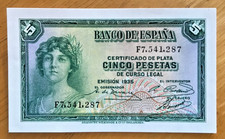 SPAIN - 5 PESETAS BANKNOTE
