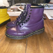 Dr Martens Airwair 8 Hole  Boots Size 6 Purple 