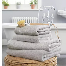3 for £25 - 3 Sets of Argos Home Essentials Plain 4 Piece Towel Bales - Grey