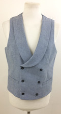 Marks & Spencer Wool Rich Tweed Double Breasted Waistcoat New F1
