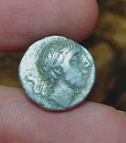 Ancient greek silver drachm - ancient,