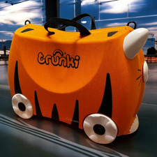 Tipu Tiger Orange Trunki - Pull Along Ride On Children's Suitcase