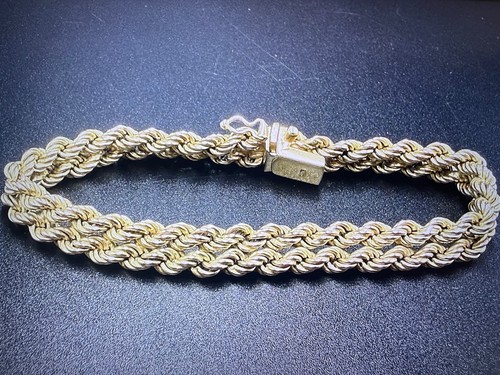 9ct gold double row rope