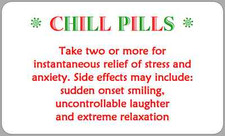 Chill Pills Stickers Funny