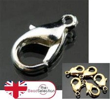 50 Lobster Clasps Trigger 10mm 12mm 14mm 16mm 21mm Silver Gold Rose Jewellery
