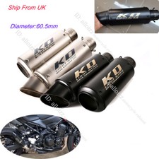 60mm Universal Exhaust Tips Muffler Pipe Slip On Street Dirt Bike Motorcycle ATV