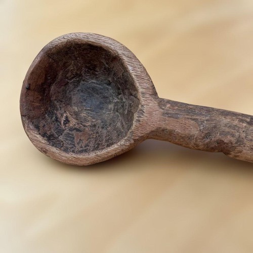 Antique wooden spoon ladle - antique,