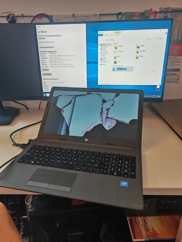 250 laptop broken - hp,