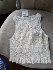 Zara Cream Lace Crop Top