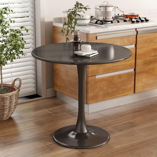 Black tulip round table - black,
