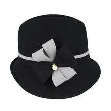 Ladies Vintage Wool Cloche Hat