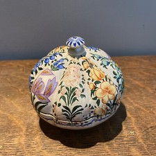 Trinket Box Kashmiri Vintage Hand Painted Floral Indian Paper Mache